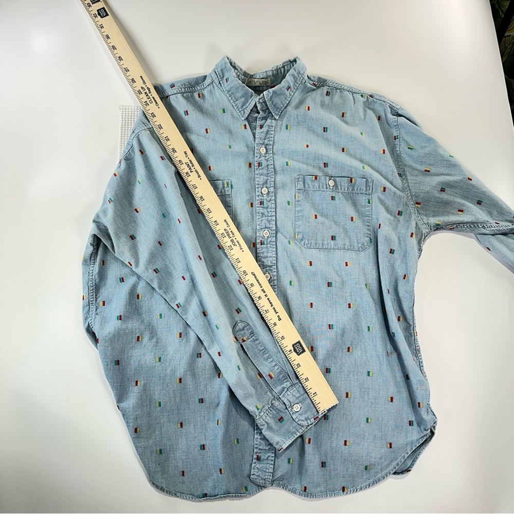 American Eagle Heritage Button Down Chambray Shir… - image 9